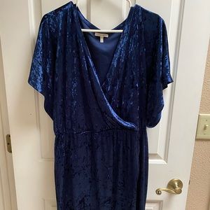 Blue velvet dress